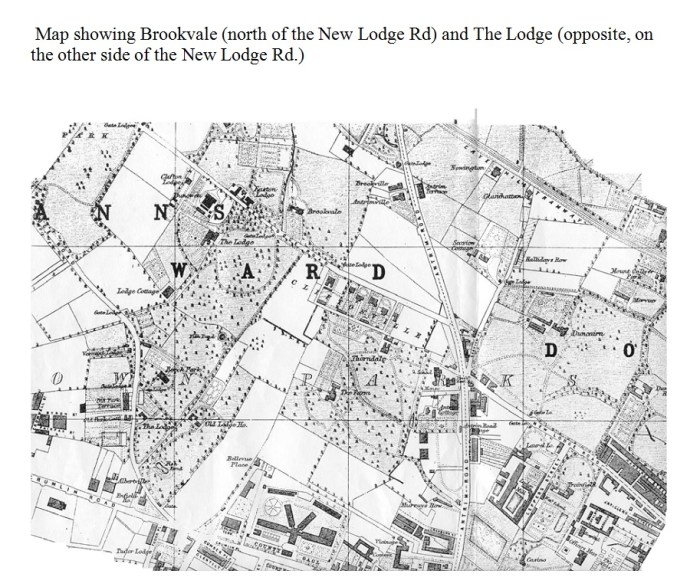 Figure B. Map showing Brookvale and The Lodge Belfast